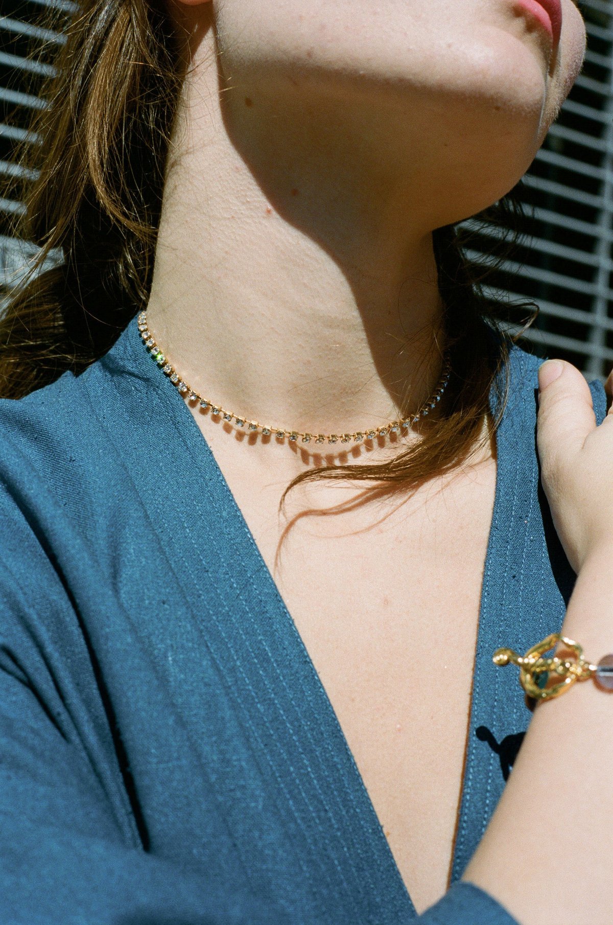 Mondo Mondo Crystal Choker - Brass | Garmentory
