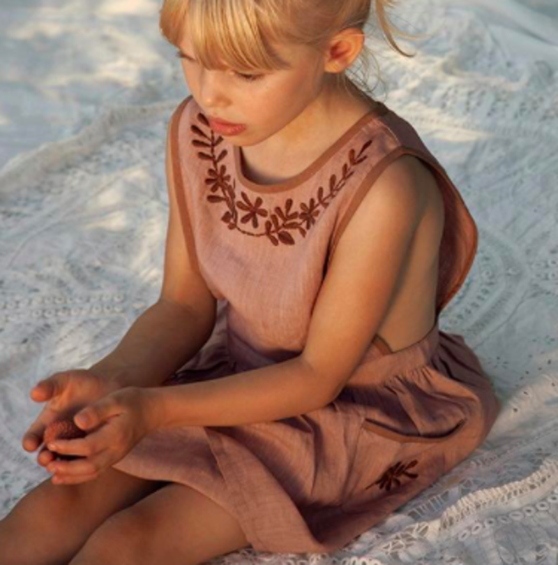 Apolina Bobbie Pinafore Moroccan Rose | Garmentory 