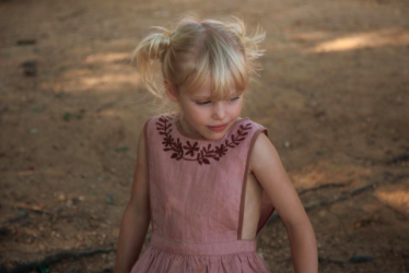 Apolina Bobbie Pinafore Moroccan Rose | Garmentory 