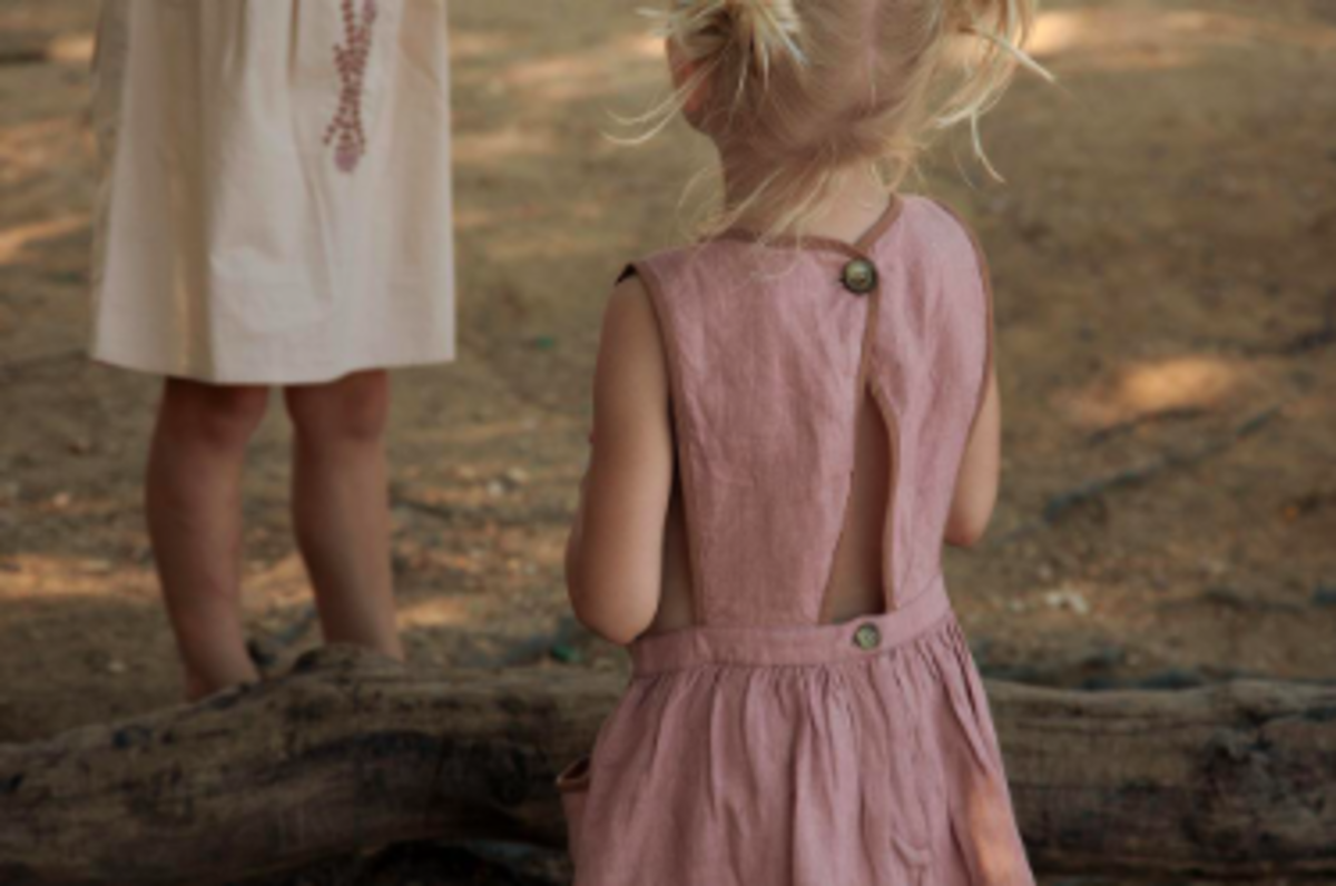 Apolina Bobbie Pinafore Moroccan Rose | Garmentory 