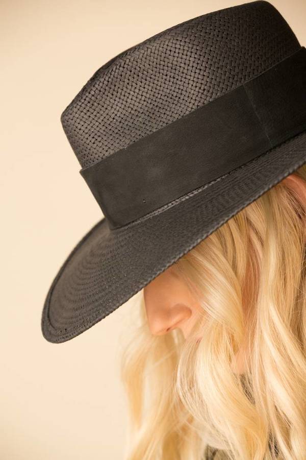 Janessa Leone Rose Fedora Hat - Black | Garmentory