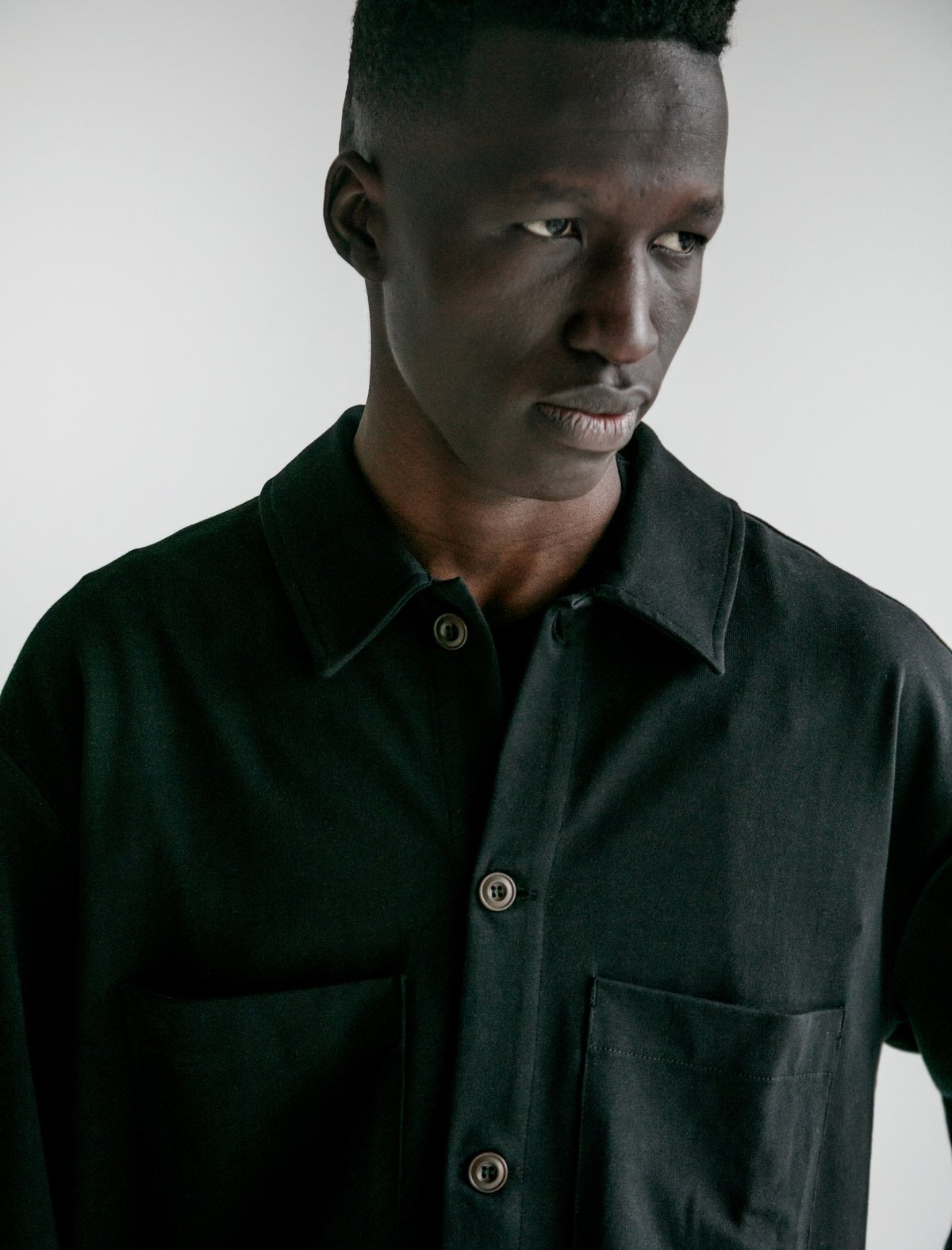 Lemaire Jersey Overshirt - Black | Garmentory