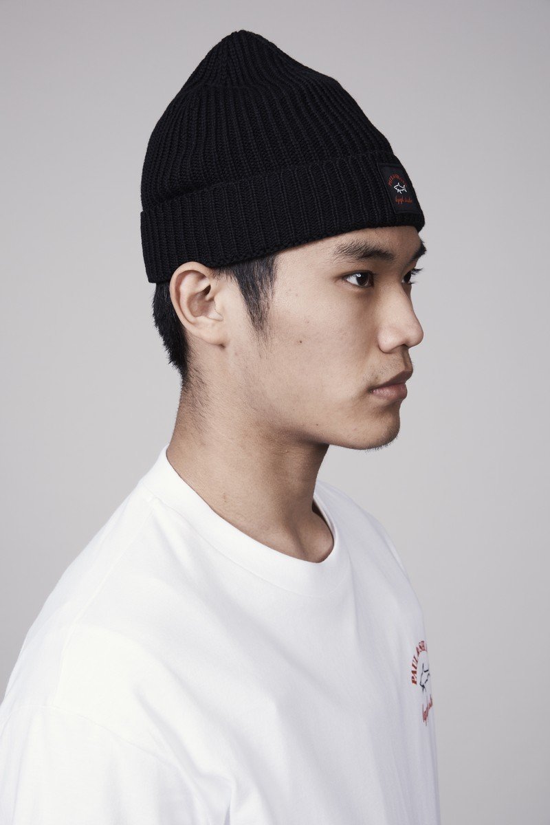 Paul Shark Lqqk Beanie Black Garmentory