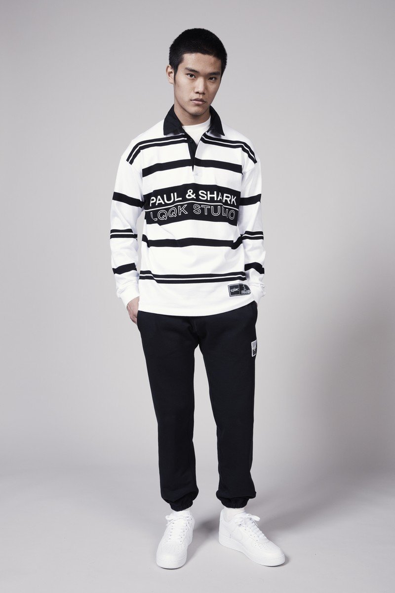 Paul & Shark Lqqk Rugby Shirt - White/Black | Garmentory