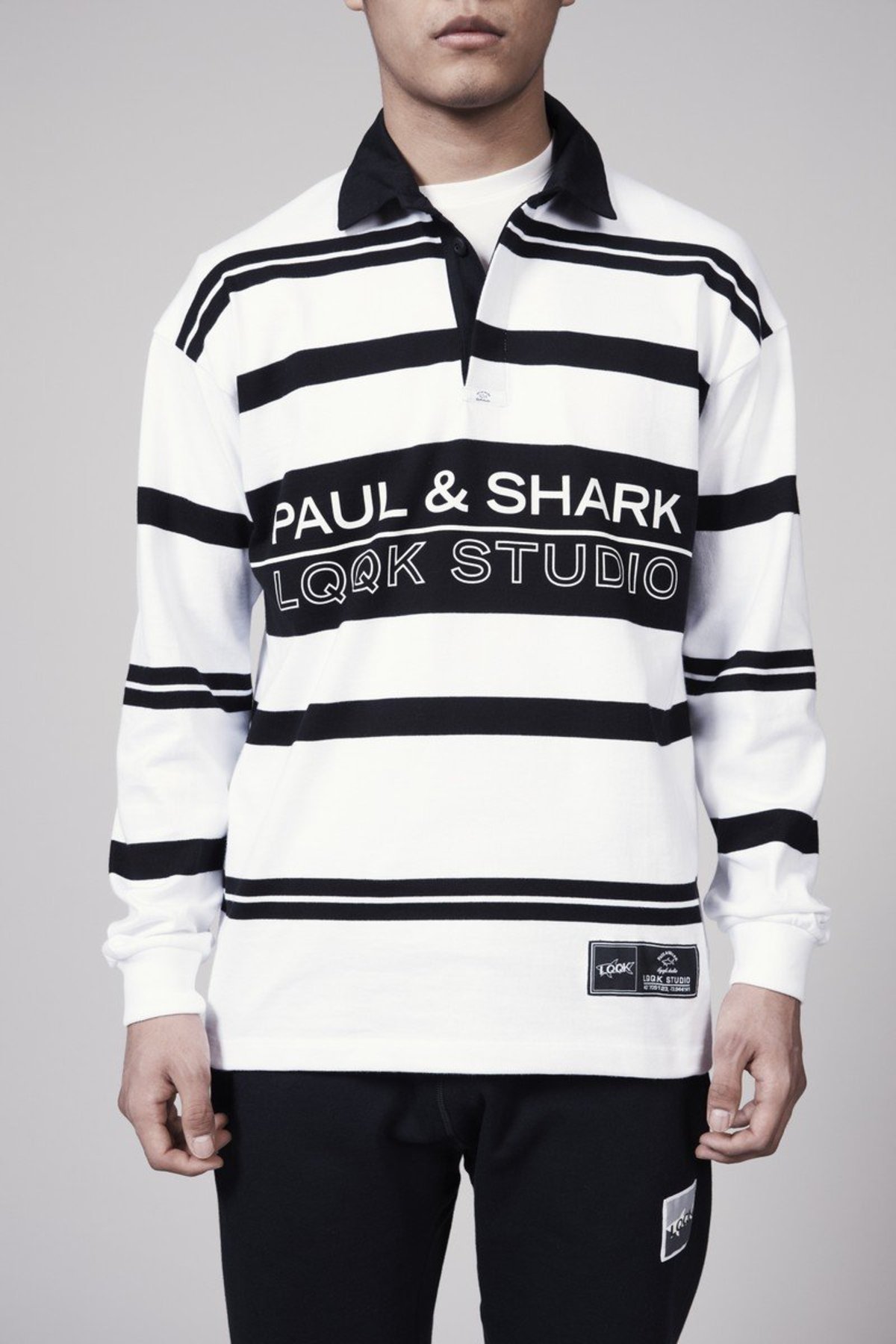 トップス LQQK studio paul&shark rugby shirt Paul & Shark Lqqk Rugby Shirt - White/Black | Garmentory