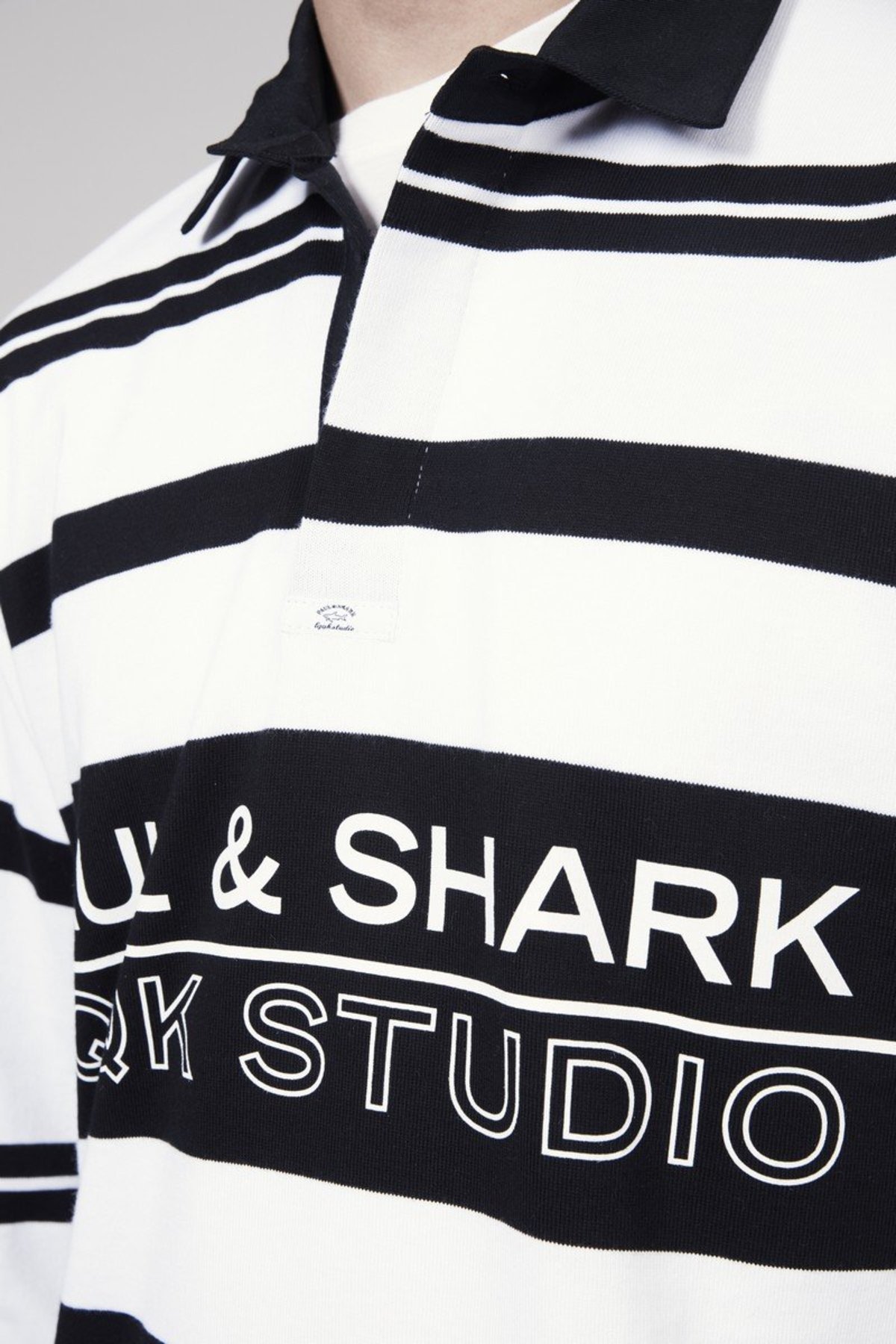 Paul & Shark Lqqk Rugby Shirt - White/Black | Garmentory