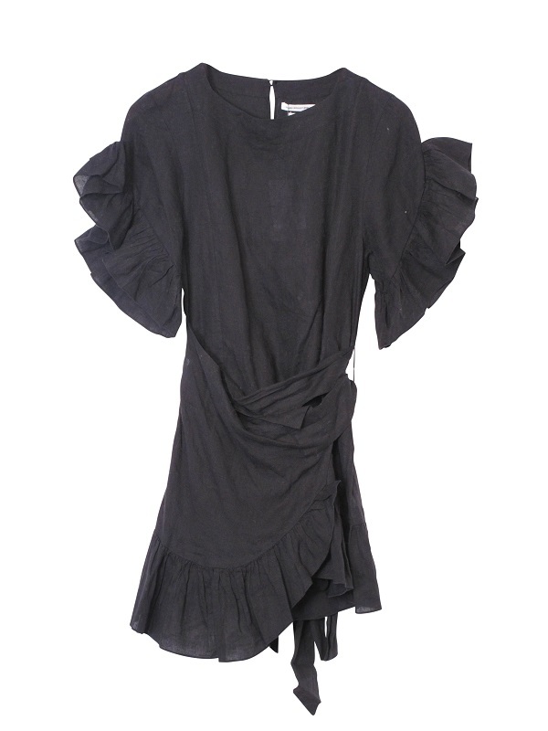 DELICIA LINEN RUFFLE DRESS | Garmentory