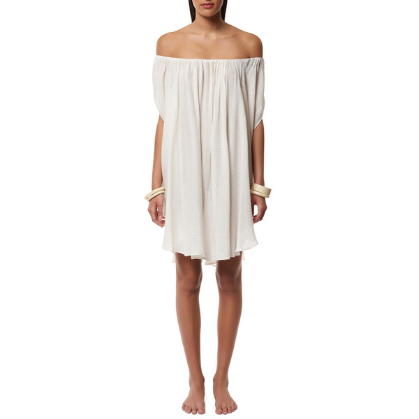 off the shoulder cocktail dress for wedding Off-Shoulder Lace Mini Wedding Dress Off-white / EU32