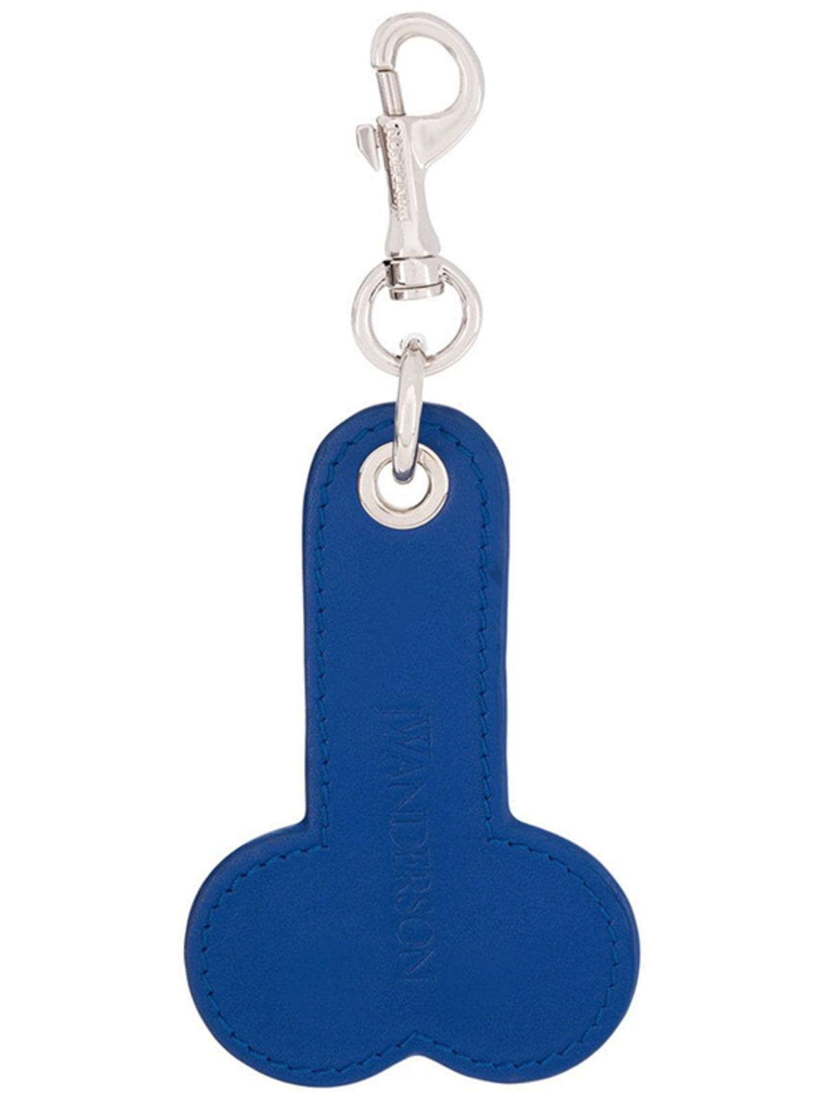 JW ANDERSON PENIS LEATHER KEY RING - SAPPHIRE | Garmentory
