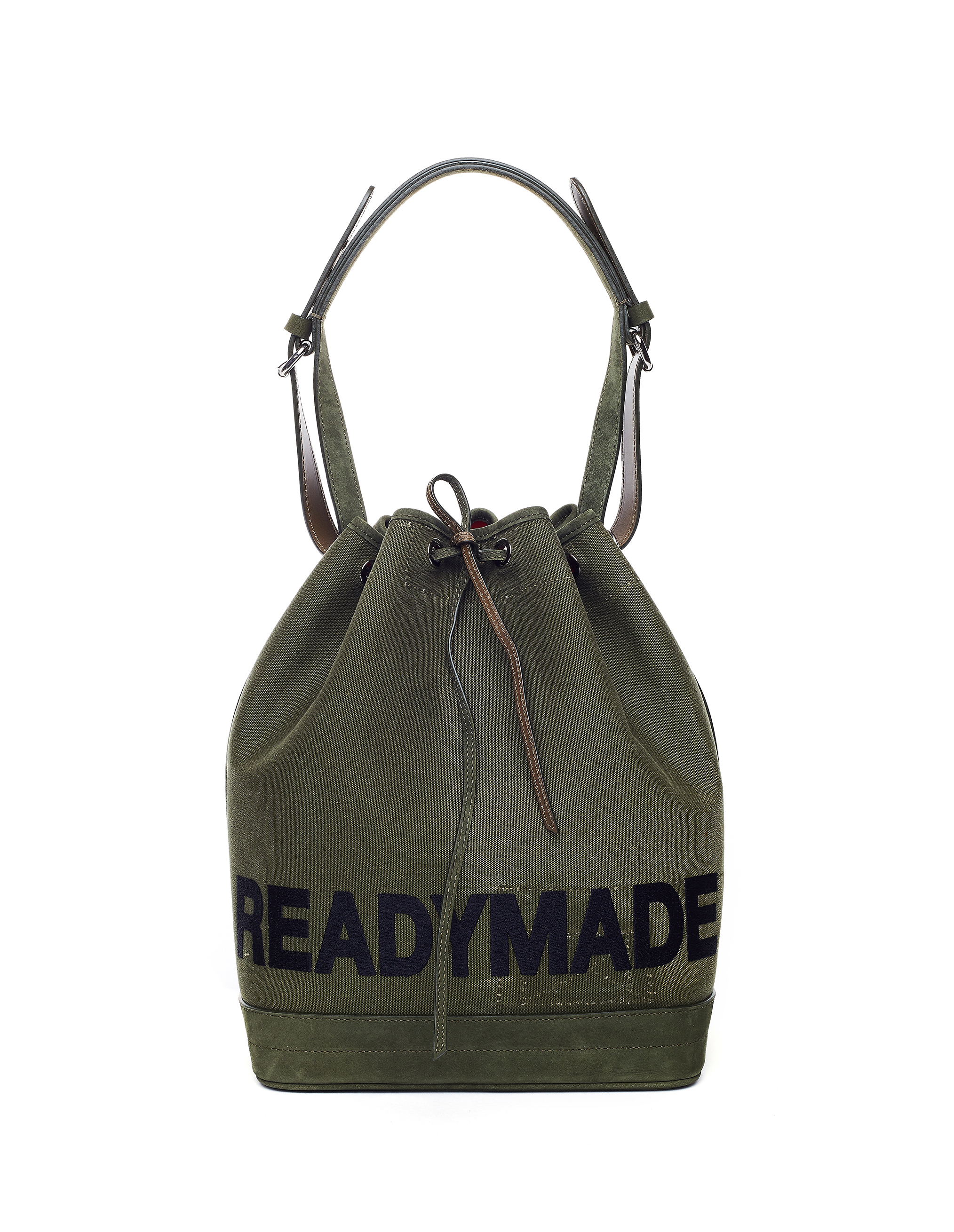 Readymade Vintage Canvas Drawstring Bag - Khaki | Garmentory