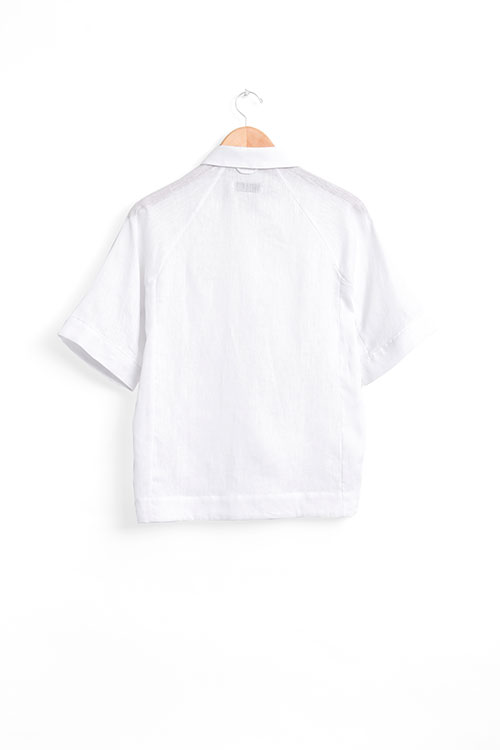 The Sleep Shirt Raglan Pyjama Top White Linen The Sleep Shirt Raglan Pyjama Top White Linen