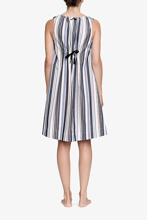 The Sleep Shirt Sleeveless Nightie Blue and Pink Stripe The Sleep Shirt Sleeveless Nightie Blue and Pink Stripe