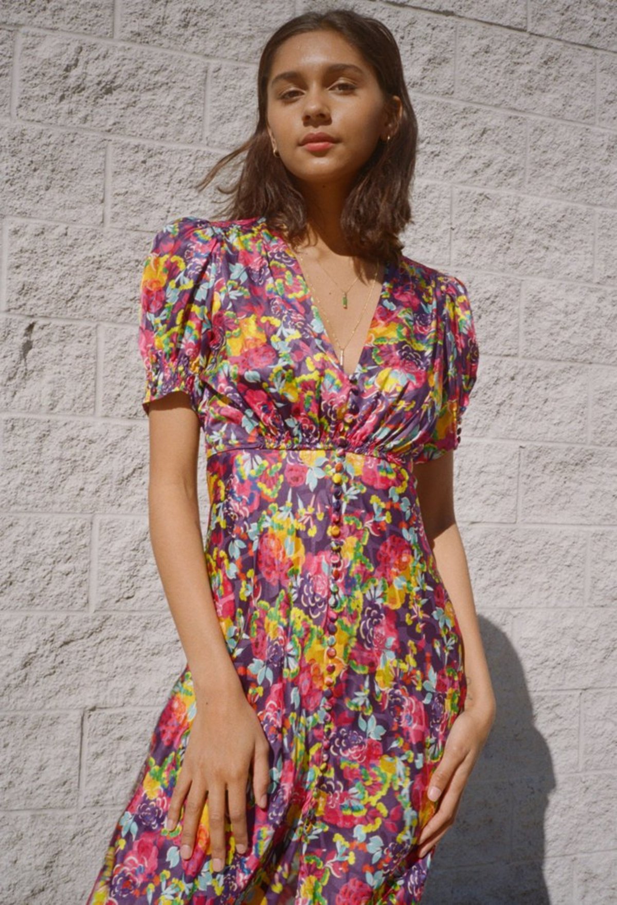 Saloni Lea Dress - Camellia - Image 1 of 5