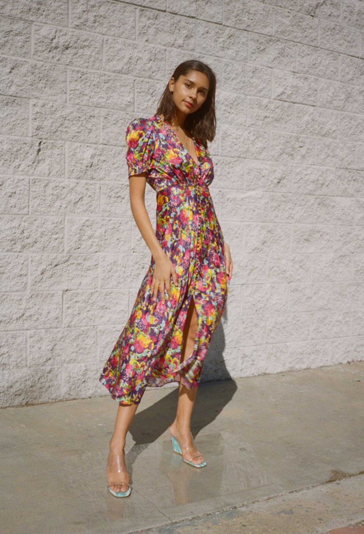 Saloni Lea Dress - Camellia - Image 2 of 5