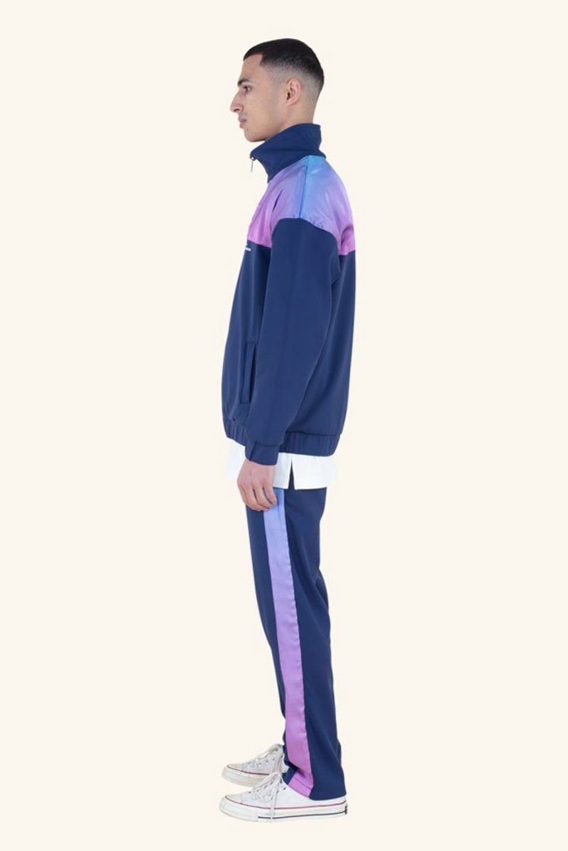 Drôle de Monsieur Satin Track Jacket - Navy | Garmentory