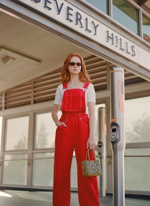 L.F.Markey Fat Boys Dungaree - Red L.F.Markey Fat Boys Dungaree - Red