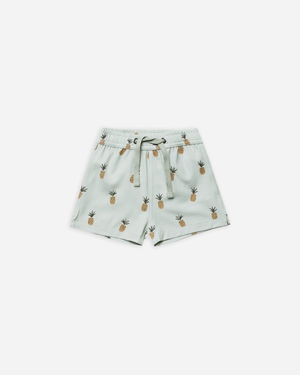 Kids Rylee + Cru Pineapples Swim Trunk - Seafoam Kids Rylee + Cru Pineapples Swim Trunk - Seafoam