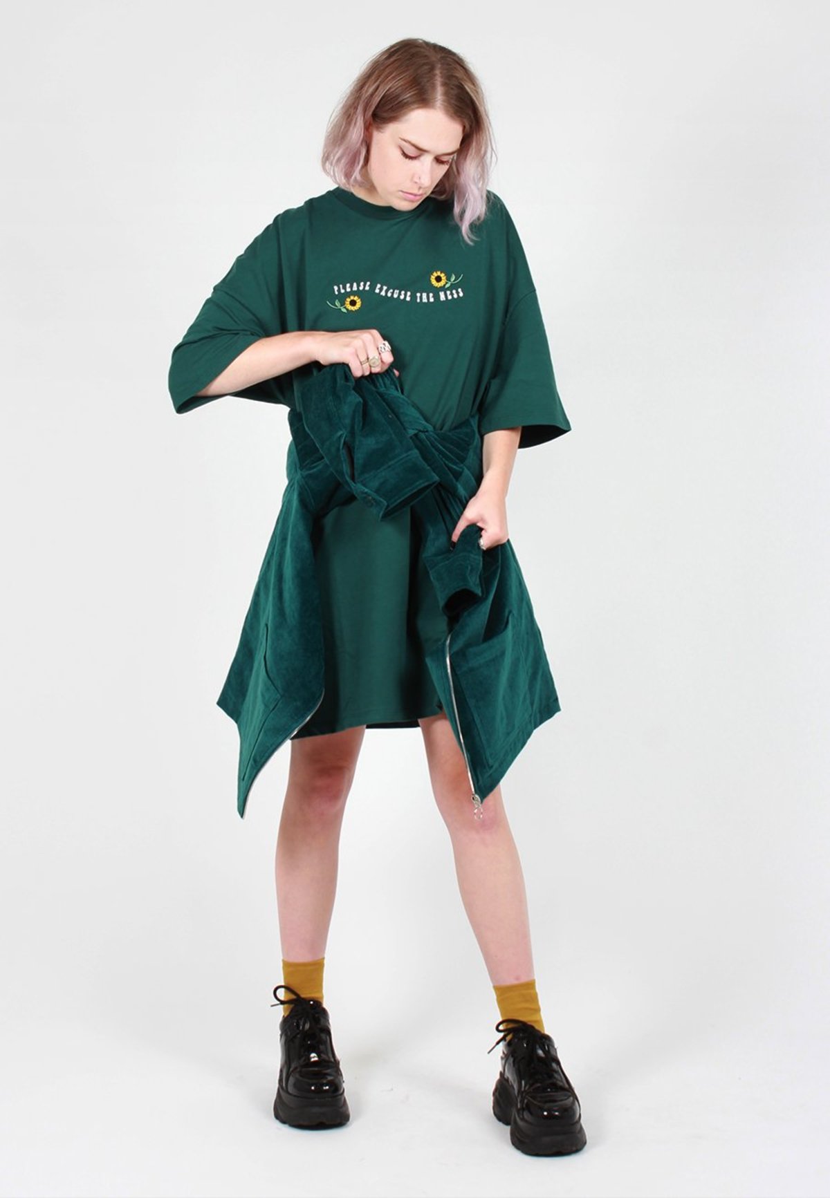 lazy oaf green dress Sketchy Dress – Lazy Oaf main image 1