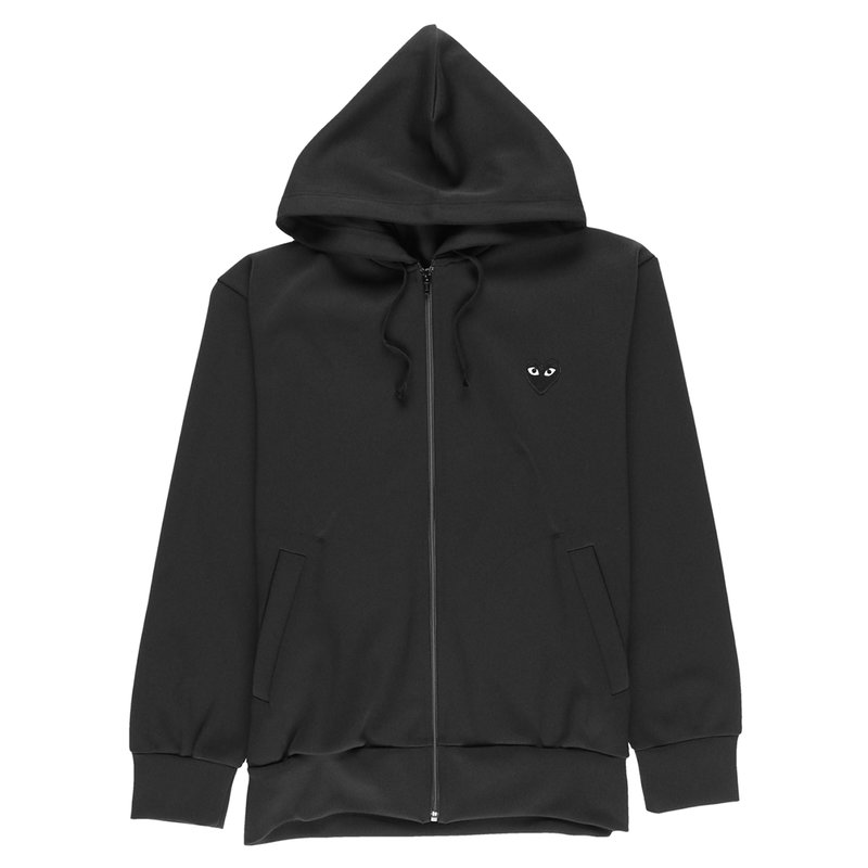 トップス hth heart logo zip hoodie black Embroidered Heart Logo Zip Hoodie | Garmentory