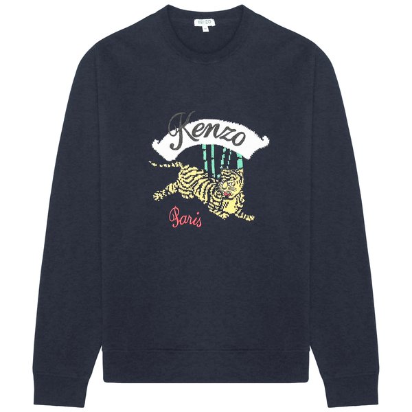Kenzo Jumping Tiger Pullover Navy Garmentory