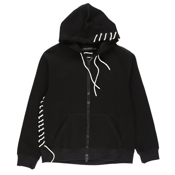 CRAIG GREEN Laced Zip Hoodie Black Garmentory