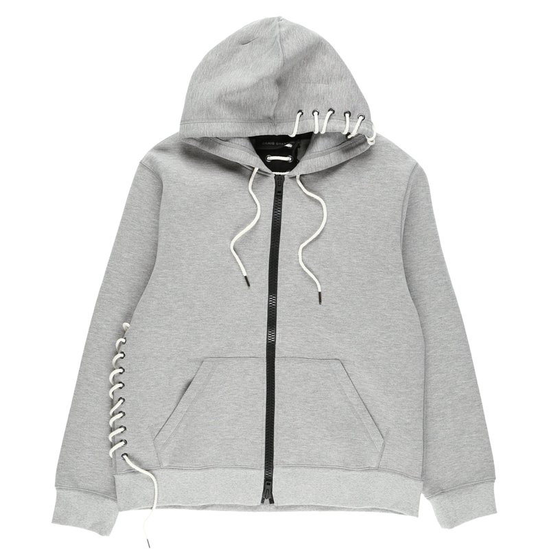 CRAIG GREEN Laced Zip Hoodie - Grey | Garmentory