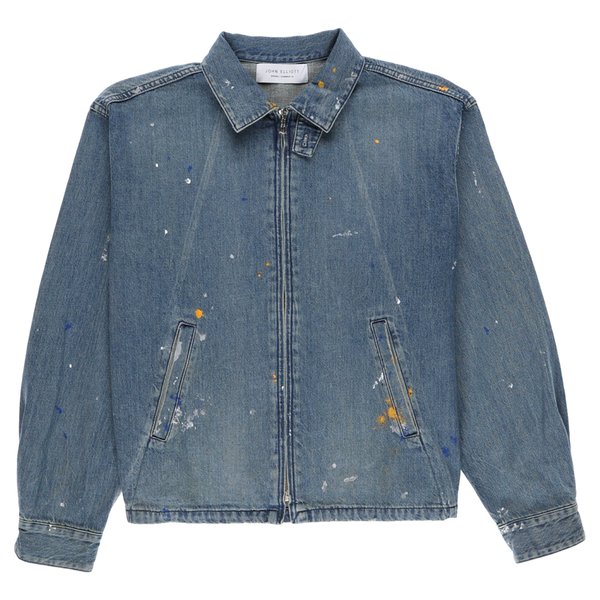 ジョンエリオット　デニムジャケット JOHN ELLIOTT Thumper Type III Distressed Paint-Splattered