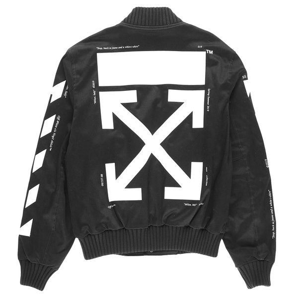 Off-White Skinny Varsity Jacket - Black/White | Garmentory