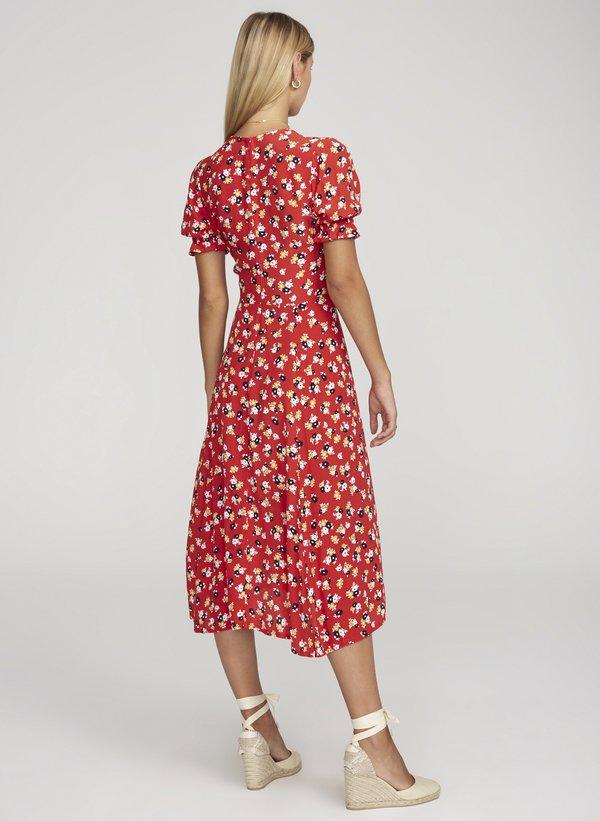 knee length dresses for ladies Airy Poplin Midi Dress