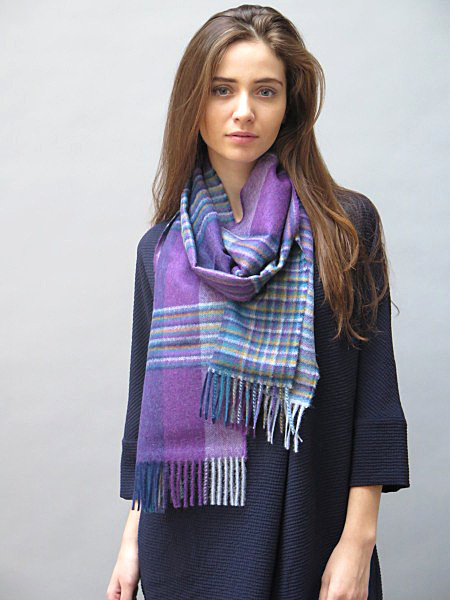 Kuna Vibrant Plaid Alpaca Scarf Kuna Vibrant Plaid Alpaca Scarf
