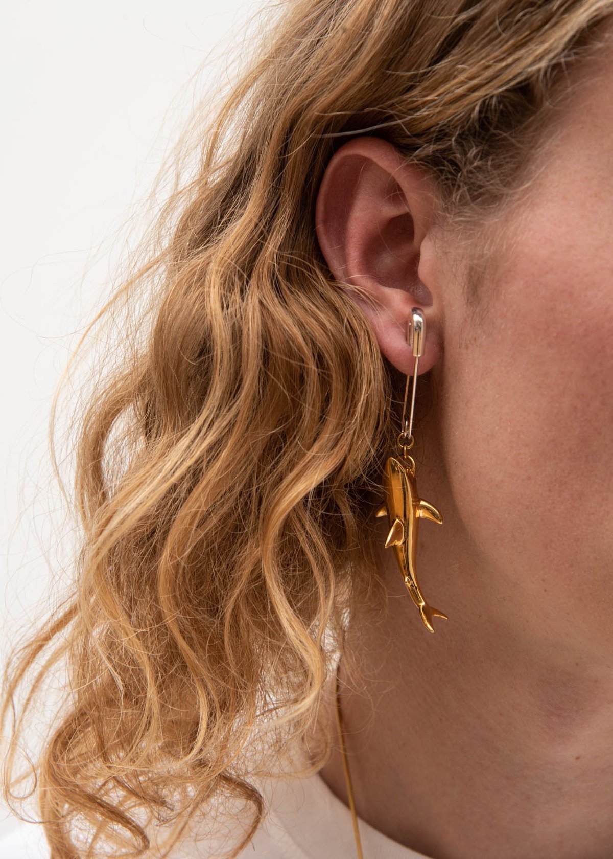 Ambush Shark Earring - Gold | Garmentory