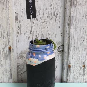 Offering Hand Painted Glass Planter - Biggie Offering Hand Painted Glass Planter - Biggie