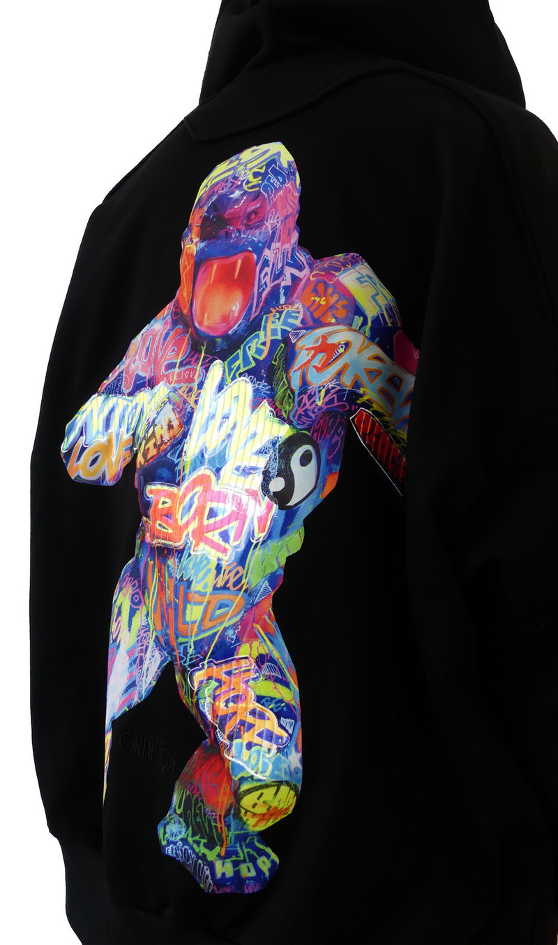 JUUN.J OVERSIZED HOODIE ZIPPED RICHARD ORLINSKY - BLACK | Garmentory