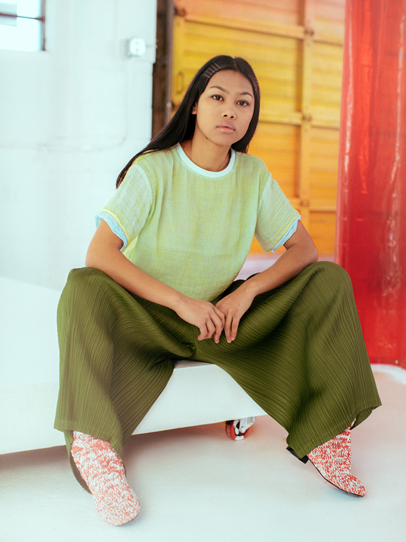 Halo Labels tシャツ Halo Labels Gauze T-Shirt - Pistachio | Garmentory