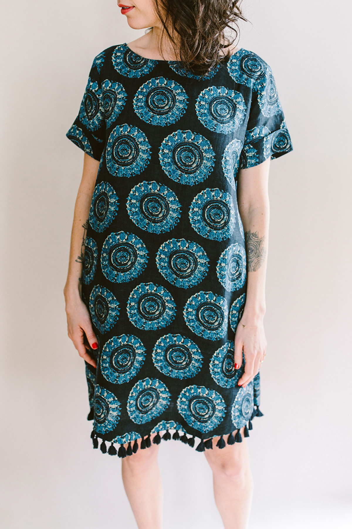 Roller Rabbit Printed Linen Dress - Blue Medallion | Garmentory Roller Rabbit Printed Linen Dress - Blue Medallion | Garmentory