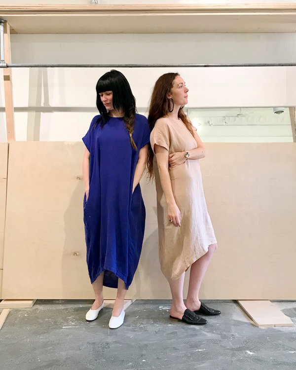 pleated cocoon dress St. Agni Canvas Pleat Cocoon Dress