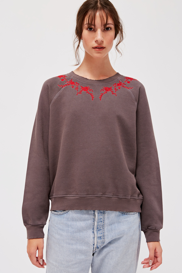 Lacausa Embroidered Surf Sweatshirt Lacausa Embroidered Surf Sweatshirt