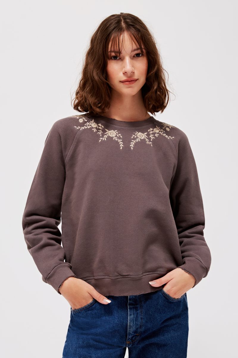 Lacausa Embroidered Surf Sweatshirt Lacausa Embroidered Surf Sweatshirt