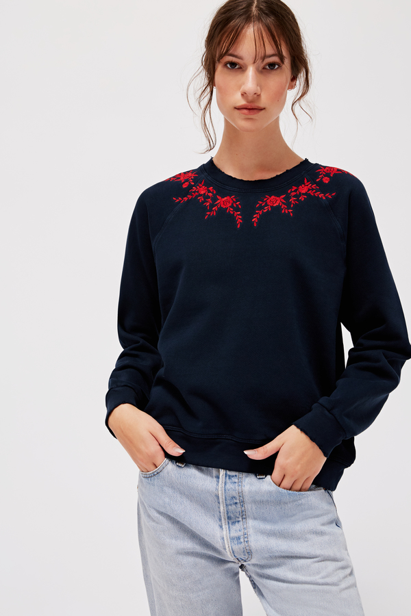 Lacausa Embroidered Surf Sweatshirt Lacausa Embroidered Surf Sweatshirt