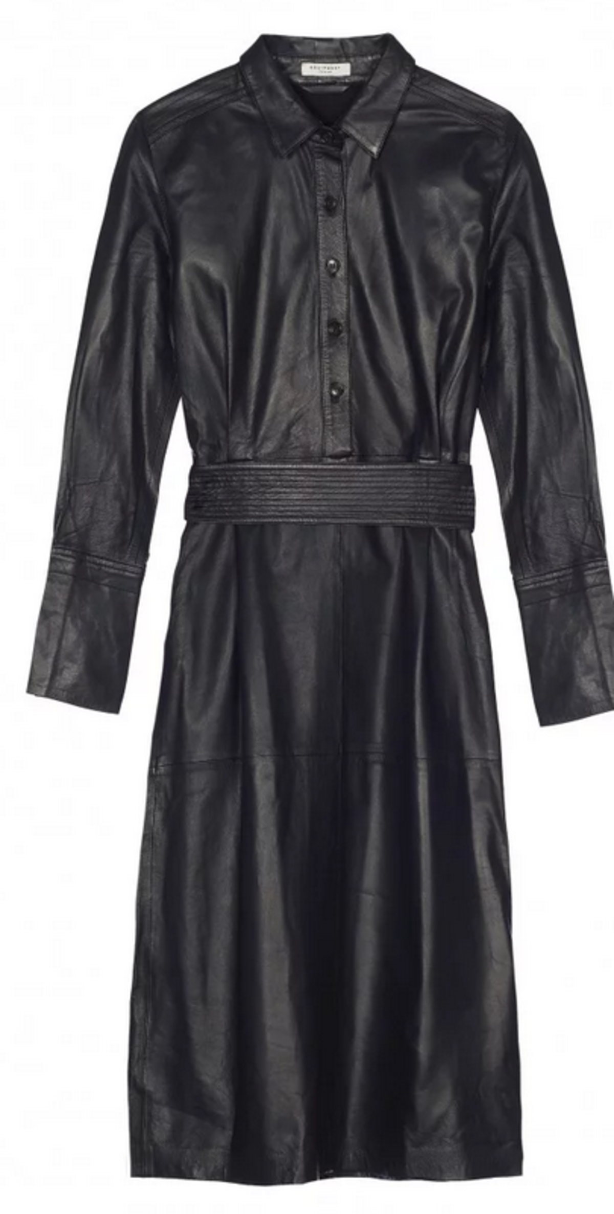 Equipment Orelie Leather Dress - black