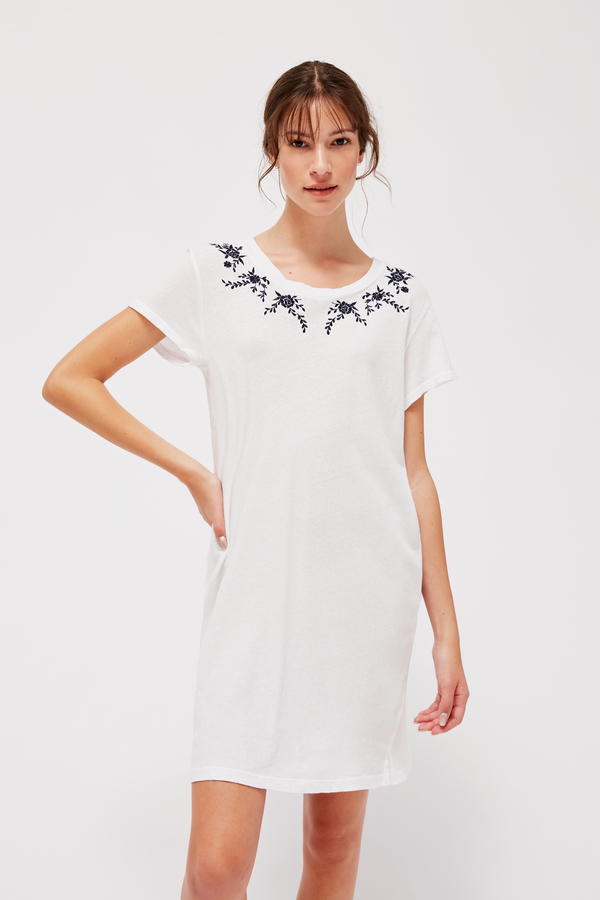 Lacausa Embroidered Basic Tee Dress Lacausa Embroidered Basic Tee Dress