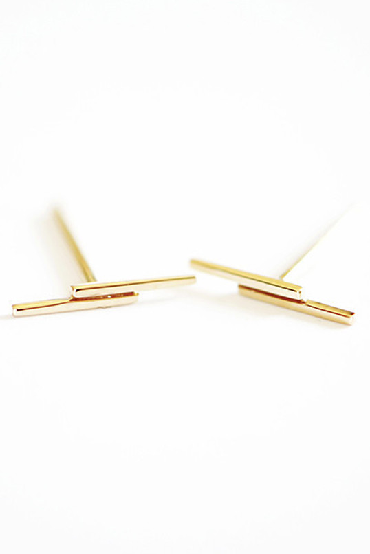 Kristen Elspeth Gold Lightning Stud Earring Kristen Elspeth Gold Lightning Stud Earring