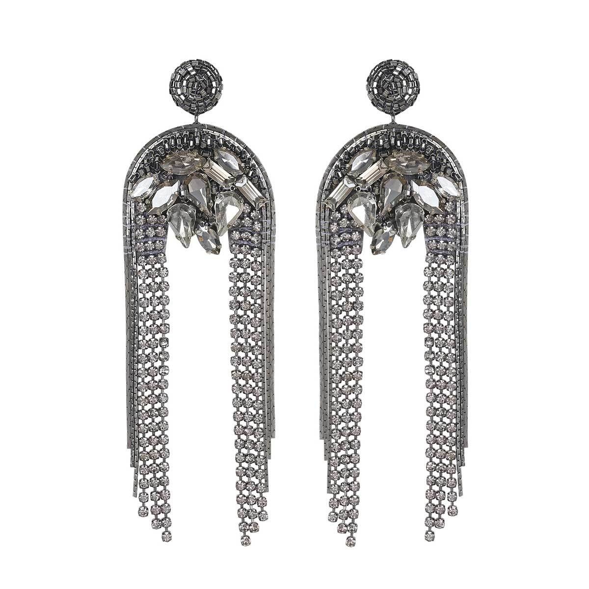 Deepa Gurnani Kylee Earring - Gunmetal - Image 1 of 2