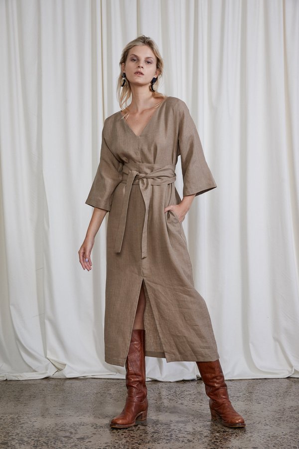 brown gloria dress Beaded Fitted Cape Sleeve Gown by GLS Gloria GL3785 L / Light Brown