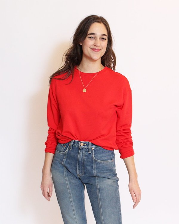 Corinne Boyfriend Sweater - Poppy Corinne Boyfriend Sweater - Poppy