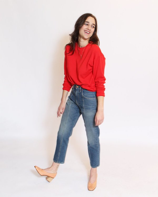 Corinne Boyfriend Sweater - Poppy Corinne Boyfriend Sweater - Poppy