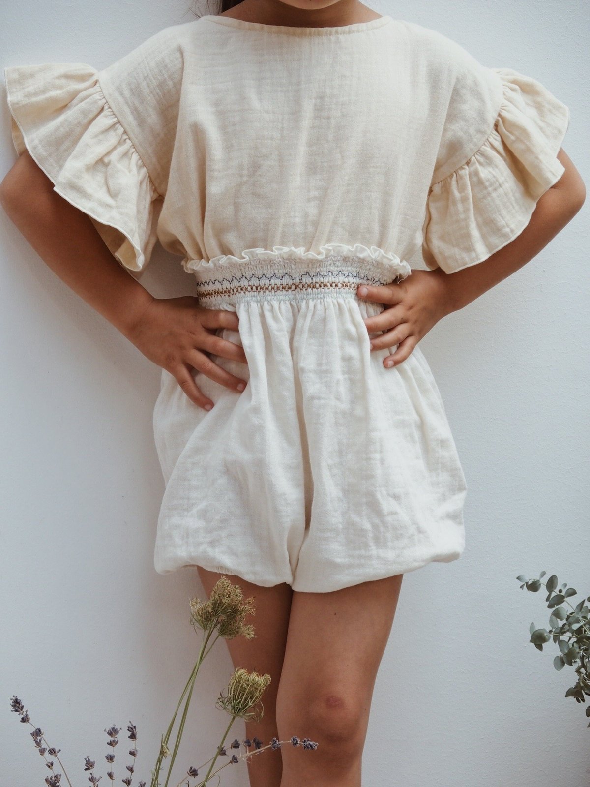 KIDS Liilu Smock Bloomer - Cru Natural - Image 3 of 4