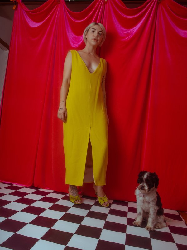 Greta Boldini Ranuncolo Dress - lime yellow Greta Boldini Ranuncolo Dress - lime yellow