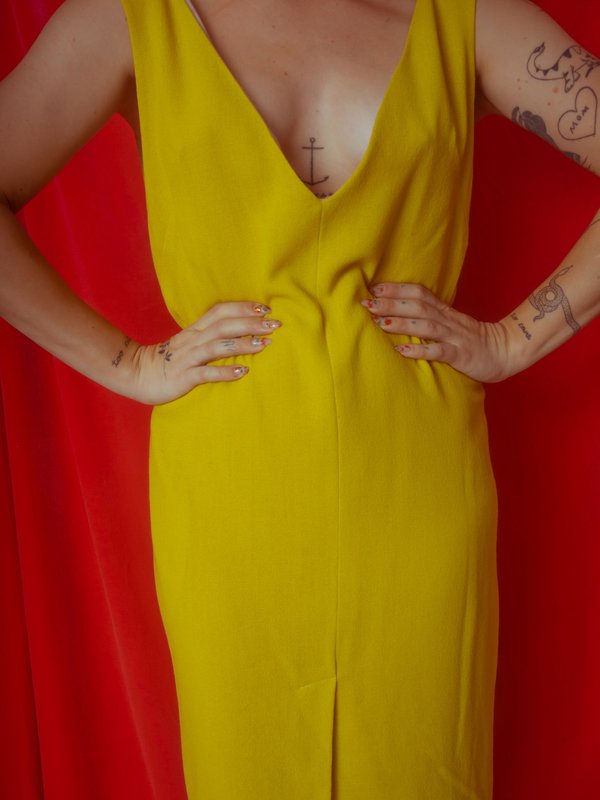 Greta Boldini Ranuncolo Dress - lime yellow Greta Boldini Ranuncolo Dress - lime yellow