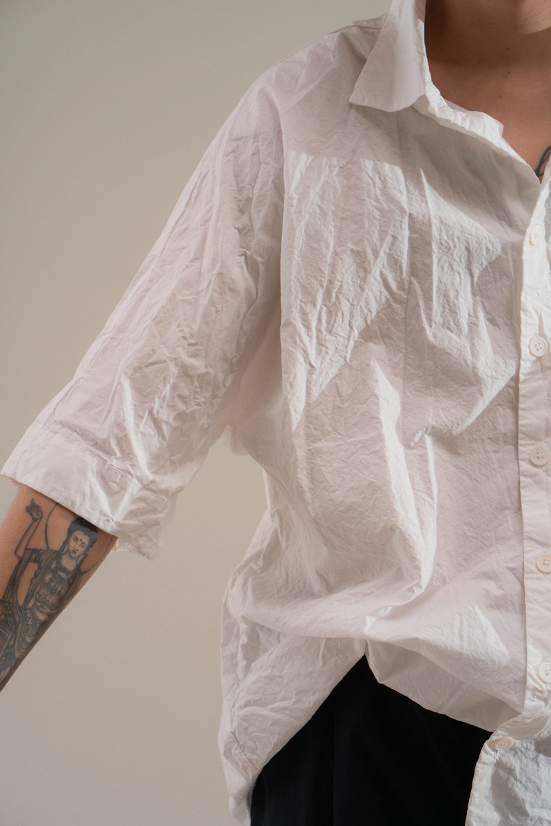 美品！CASEY CASEY WAGA SHORT SLEEVE SHIRT Namu Shop - Casey Casey Waga Short Sleeve Shirt L COT - Natural